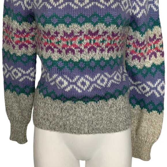 Currants By Jeri Jo Vintage Sweater M Gray Wool Blend - Picture 8 of 11